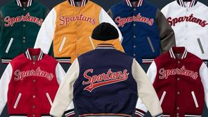 Veste universitaire formelle avec col montant et logo sur le devant - Hiver - Product Image 6