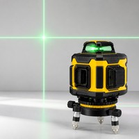 Niveau laser vert 12 lignes auto-nivelant à 360 degrés avec kit de batterie