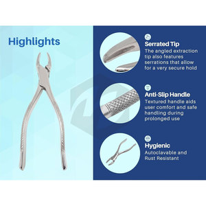 Fórceps de extracción de dientes dentales de primera calidad, incisivos, caninos, premolares, dientes superiores e inferiores, instrumentos médicos de extracción oral - Product Image 3