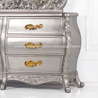 Commode moderne de luxe à 6 tiroirs avec miroir Meuble de maquillage en bois massif bon marché Meuble pour chambre à coucher Style design antique