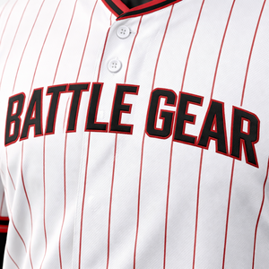 Custom White Pinstripe <b>Baseball</b> Uniform <b>Set</b> OEM Polyester Breathable Team Jersey Pants Wholesale Sportswear - Product Image 5