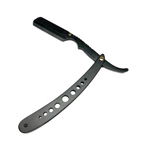 Maquinillas de afeitar recubiertas de color negro completo con agujero, mango elegante aceptable OEM, maquinillas de afeitar de una sola hoja para hombre - Product Image 4