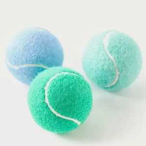 Balle de Tennis imprimée personnalisée de haute qualité pour chiens jouet à mâcher en caoutchouc Durable coloré pour animaux de compagnie pour l'entraînement et le jeu - Product Image 2
