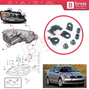Support de fixation de phare BHL529, kit de réparation de languette de fixation côté droit pour Jetta MK6 A6 5C6 2010-2018 5C7998226 - Product Image 5
