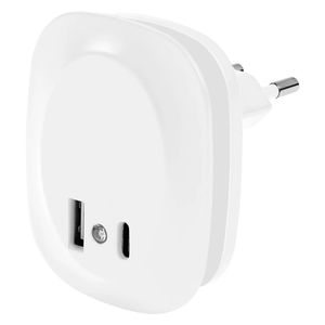 Lampada da notte a LED Lunetta 0,5W con caricatore USB A e C (Ledvance 088513) - Product Image 1