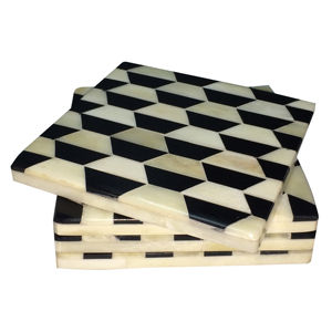 Meilleures ventes Dessous de verre en bois massif carré Top Mats & Pads des exportateurs indiens Article chaud! - Product Image 1