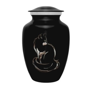 <b>Pet</b> Cremation <b>Urn</b> for Ashes <b>Pet</b> Lover Black Decorative Animal <b>Urn</b> Large for Ashes Holds Upto 200Lbs - Product Image 3