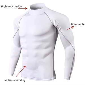 Camiseta interior para hombre personalizada al por mayor Athletic Rash Guard - Product Image 2