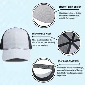 Short Brim Baseball <b>Cap</b>, Adjustable <b>Plain</b> Short Brim Workout Hat Fishing Hat Athletics Trucker Hat Mesh - Product Image 4