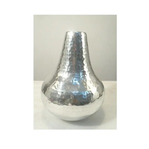 best quality Aluminum Flower <b>Vase</b> And hammered Nickel Finished set of two High Quality Indian Made Metal Material Flower <b>Vases</b> - Product Image 1