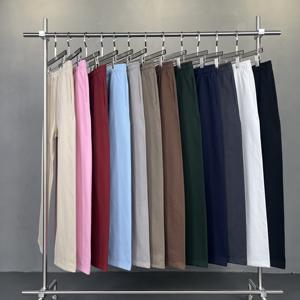 Venta al por mayor de alta calidad de los hombres Jogger pantalones de chándal 100% algodón francés Terry en blanco con bolsillos logotipo personalizado opciones de talla grande - Product Image 5