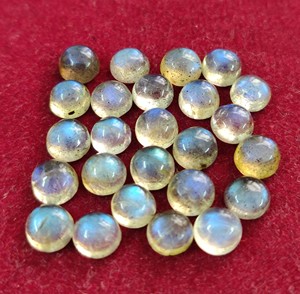 Vijay Enterprises Cabochon rond en labradorite naturelle 5 mm - Pierre brute de haute qualité du Rajasthan pour la fabrication de bijoux - Product Image 5