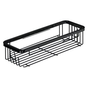 Portasapone Rettangolare per Doccia 24,8x8,6 cm in Acciaio Nero Opaco, Arredo Bagno - Product Image 2