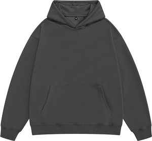 Unisex Premium Oversized Heavy Weight Cotton Fleece Breathable Eco-Friendly Hoodie Drop Shoulder Sportswear Pocket Embroidered - Product Image 2