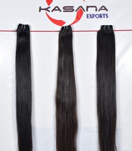 Extensiones de cabello indio crudo ondulado profundo alineado con cutícula sin procesar Natural vietnamita, máquina de trama doble para mujeres negras - Product Image 5