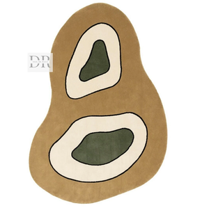 Tapis moderne en laine de haute qualité, fait à la main, de luxe, de forme irrégulière, touffeté à la main, pour salle à manger, chambre à coucher, taille personnalisée - Product Image 1