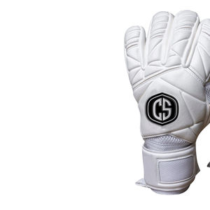 Premium Quality Full-White Professional Breathable Outdoor Goalkeeper <b>Gloves</b> Negative Cut Fit 3D Embossed Backhand Shield - Product Image 4
