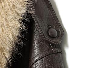 Chaqueta de Mezclilla de Cuero para Hombre, Estilo Urbano, Motociclista, Punk, Manga Larga, Sólida, Impermeable, Cierre de Un Solo Botón, Talla Grande - Product Image 5