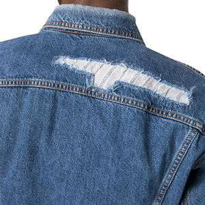 Chaqueta Vaquera Lisa Estampada en DTG de Alta Calidad para Hombre, la Más Vendida, para Invierno, Otoño, Moda Bordada, Servicio OEM - Product Image 4