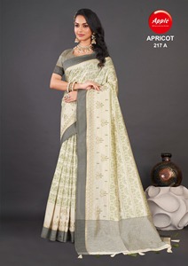 Arte bordado a mano Tusser Sari de seda con blusa indio tradicional para bodas y festivales ocasiones especiales hermoso Sari - Product Image 3