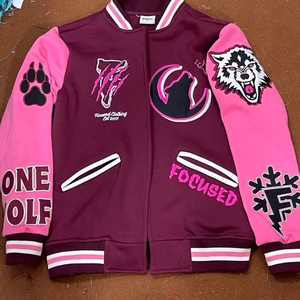 DCY Fabricants Veste universitaire brodée personnalisée Veste de baseball en cuir blanc pour hommes - Product Image 1