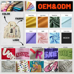 2025 nouveau personnalisé partout Graffiti imprimé sweat à capuche détresse strass XL taille 100% coton uni teint saison d'hiver - Product Image 6