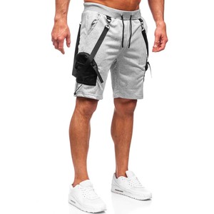Custom Logo Terry Plain Dyed <b>Mens</b> <b>Cargo</b> <b>Shorts</b> Elasticated Waistband Cotton Workout with Side Pockets Sublimated Casual Style - Product Image 6