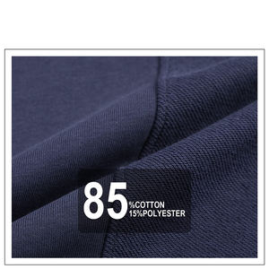 Sweat-shirt à capuche en coton épais pour homme, de haute qualité, col rond, motif uni, impression personnalisée, broderie, teinture unie - Product Image 6