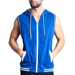 OEM Street Wear Casual Custom Gym <b>Hoodie</b> <b>Sleeveless</b> Zipper Fitness Hoodies Workout Winter <b>Men</b> <b>Sleeveless</b> Hoodies - Product Image 1