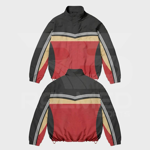 Ensemble survêtement décontracté unisexe 2025, couleurs personnalisées, logo personnalisé, épaules tombantes, imperméable, veste à fermeture éclair et pantalon en 2 pièces - Product Image 2