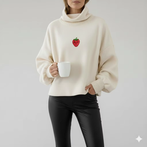 Sweat-shirt à capuche surdimensionné pour femme, imprimé et pailleté, tissu doux et confortable, coupe décontractée, style décontracté urbain, automne-hiver - Product Image 1