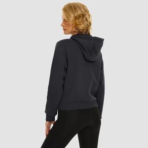 100% poliéster mujer manga larga pulóver ajuste Delgado Casual Sudadera con capucha vestido liso sudaderas con capucha mujer sudaderas con capucha - Product Image 5