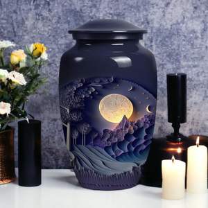 Papercut paisaje urna cenizas para adultos mujer hombre cremación urnas para cenizas humanas mujeres hombres funerario decorativo tamaño personalizado - Product Image 4