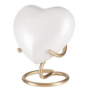 Urna pequeña de recuerdo de Metal de alta calidad con forma de corazón de peltre gris mate, cenizas conmemorativas para adultos, cremación funeraria decorativa de mesa - Product Image 2