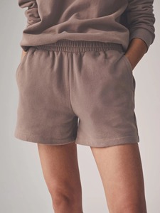 Ensemble short et sweat-shirt en molleton surdimensionné pour femmes, spandex/polyester, deux pièces, genou uni, pour porter régulièrement, coupe décontractée, tenue confortable - Product Image 5