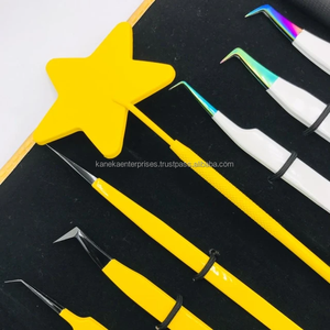 Pinces à épiler professionnelles en acier inoxydable pour extensions de cils artificiels avec pointe de précision - Outils de maquillage - Product Image 3