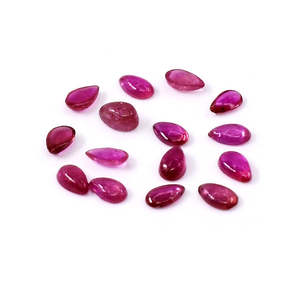 Cabochons de rubis naturels de qualité AAA, taille perle, 3x5mm, pierres précieuses en vrac pour la fabrication de bijoux, prêts à l'emploi - Product Image 1