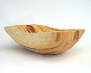 Bol en bois de chêne fait à la main résistant à la chaleur et jetable pour la salade servant des fruits ou selon vos besoins - Product Image 1