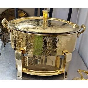 จานอุ่นอาหารทำด้วยมือสำหรับงานแต่งงานการจัดเลี้ยงในโรงแรมร้านอาหารบุฟเฟ่ต์ทนทานและสง่างามทำจากสเตนเลสสตีล - Product Image 1