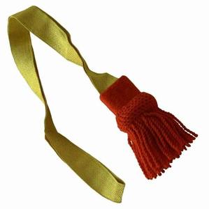 Noeud de sabre en fil rouge doré de haute qualité personnalisé OEM en coton et cuir PC Noeud de sabre de cérémonie élégant - Product Image 2