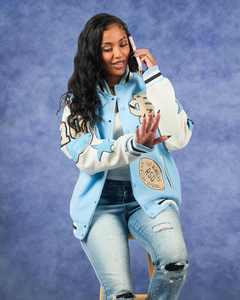 Produit tendance 2025-26, veste sur mesure, fabricant de vestes d'hiver, veste de travail en laine, veste streetwear, veste universitaire pour femmes - Product Image 3