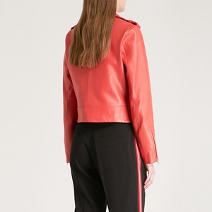 Logotipo personalizado de alta calidad Cuero duradero Precio bajo Nueva moda Material fresco Estilo superior Etiqueta privada para mujer Chaqueta de cuero - Product Image 6