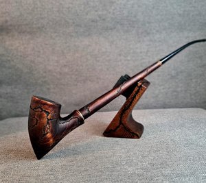 Pipa de Madera para Fumar Cigarros con Acabado Pulido, Pipa de Tabaco Hecha a Mano de Primera Calidad - Product Image 1