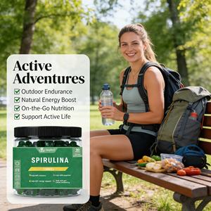 Complément alimentaire en gommes de spiruline et de chlorelle OEM, gommes de spiruline pour renforcer l'immunité, gommes de spiruline - Product Image 2