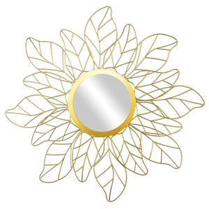 Espejo de pared interior de lujo de diseño único más vendido, espejo de pared de decoración interior y exterior chapado en oro de Metal de calidad superior - Product Image 4