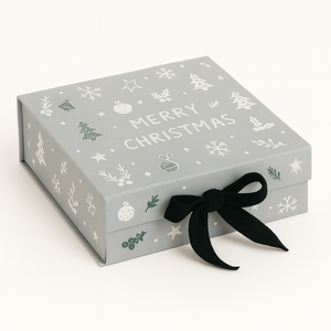 تخزين مجوهرات الذكرى السنوية لحفلات الزفاف عيد الميلاد عيد الحب إغلاق مغناطيسي صناديق هدايا عيد الميلاد الرمادي عشية عيد الميلاد - Product Image 2