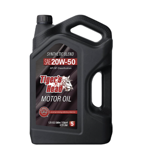 น้ำมันเครื่องสังเคราะห์ผสม Tiger's Head Anti-Wear SAE 20W-50 สำหรับยานยนต์ บรรจุ 3 ขวด ขนาด 5 ควอร์ต - Product Image 1