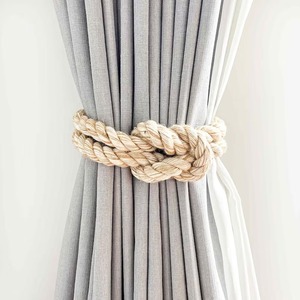 Algodón y yute Reef Nudo Cortina Tie Back Cortina rústica Tie Back - Product Image 2