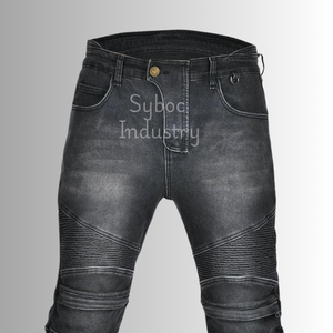 Pantalon de course d'hiver unisexe pour hommes vêtements de sport imperméables et coupe-vent jeans de grande taille Protection amovible Motocross personnalisé - Product Image 2