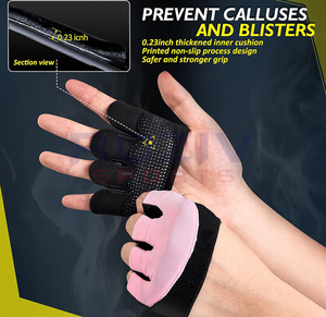 Gants de musculation unisexes légers en néoprène sur mesure, haute performance, demi-doigts, avec grip supplémentaire, respirants, pour la gym et l'entraînement fitness - Product Image 4